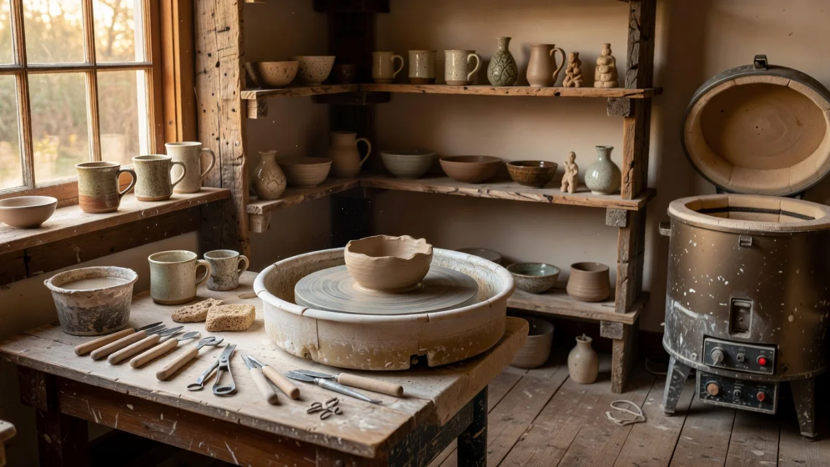 Quels équipements indispensables pour ouvrir un atelier poterie chez soi ?