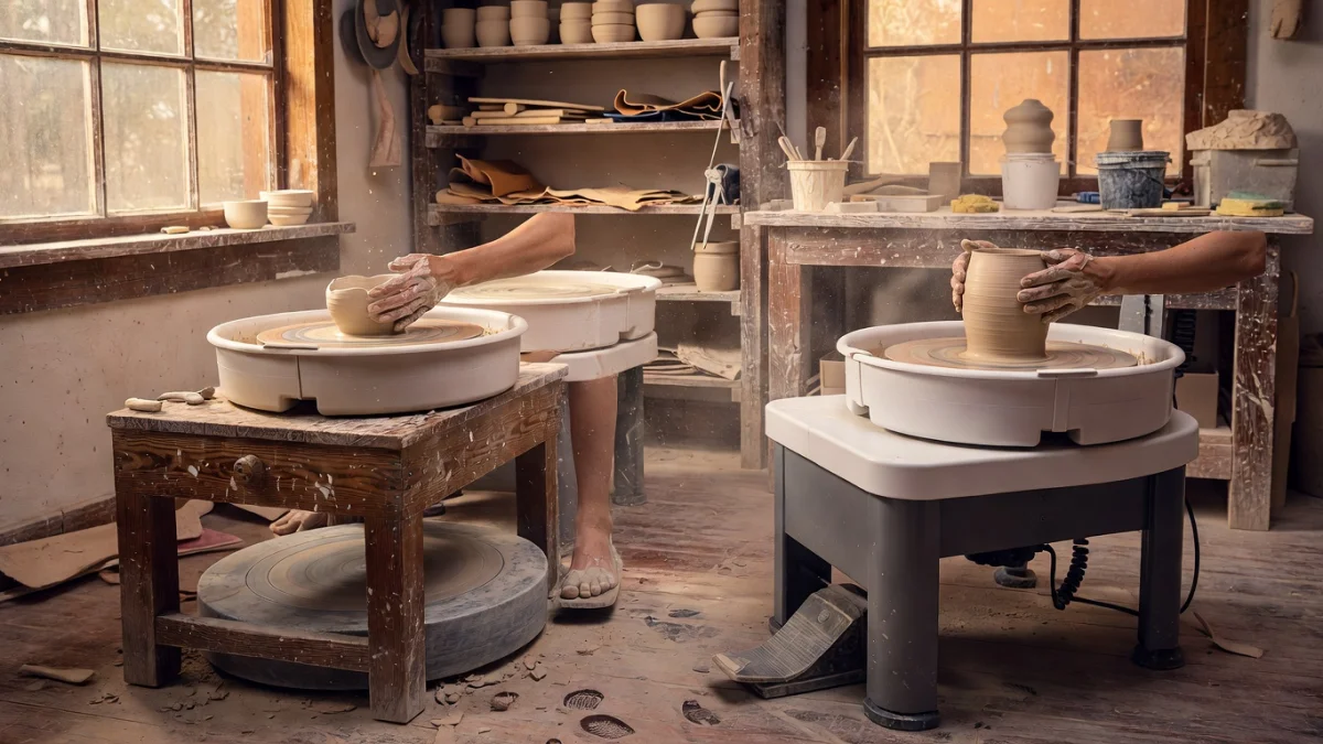 Tour à poterie manuel vs électrique : comparatif pour faire le bon choix