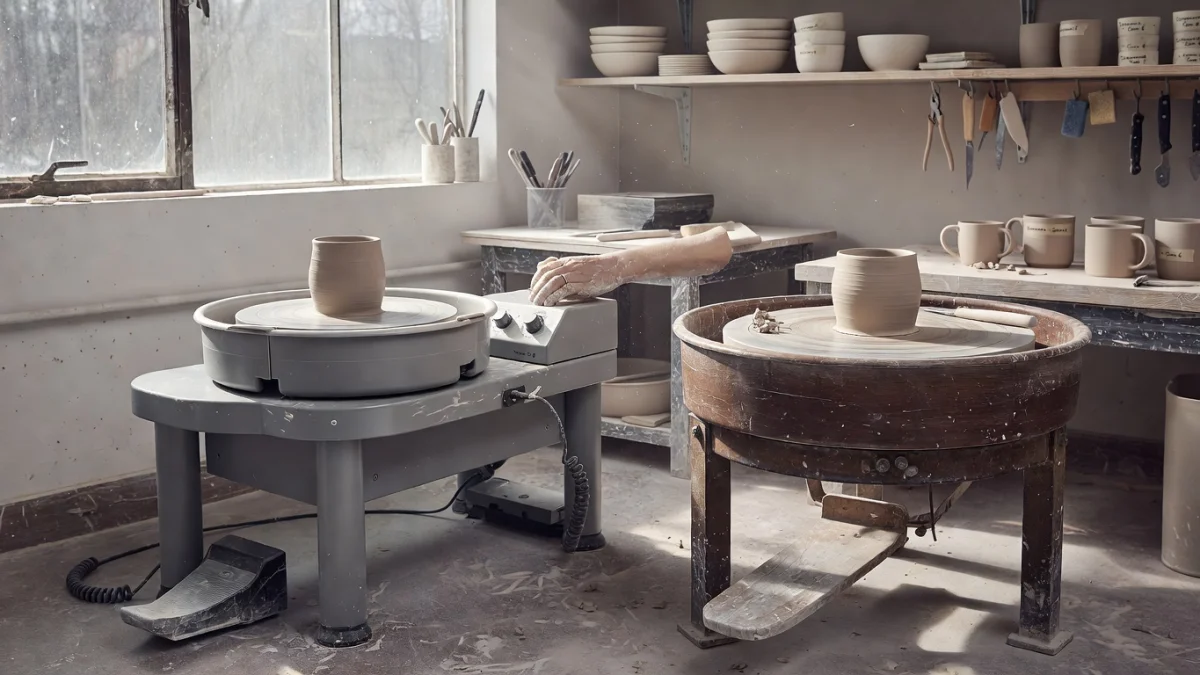Tour poterie électrique ou à pédale : lequel choisir selon son niveau ?